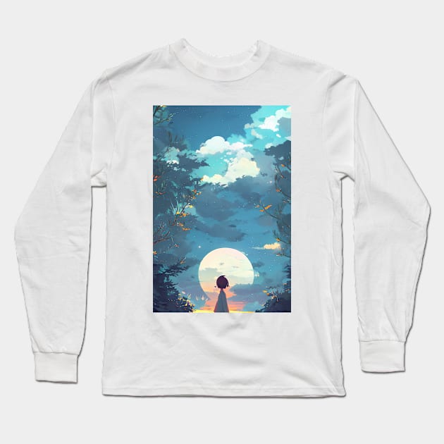 Glowing Night Long Sleeve T-Shirt by Artieries1